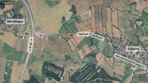 Satellitenbild mit dem Fundort der 20-Jährigen bei Lübeck