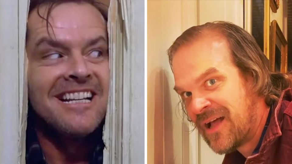 David Harbour spielt die berühmte Szene aus "Shining" nach David Harbour spielt die berühmte Szene aus "Shining" nach