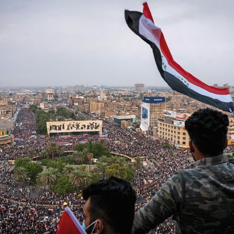 Der Tahrirplatz in Bagdad am 29.10.2019