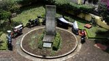 Costa Rica: Ein Berliner-Mauer-Stück steht in den Gärten der Chancellery.