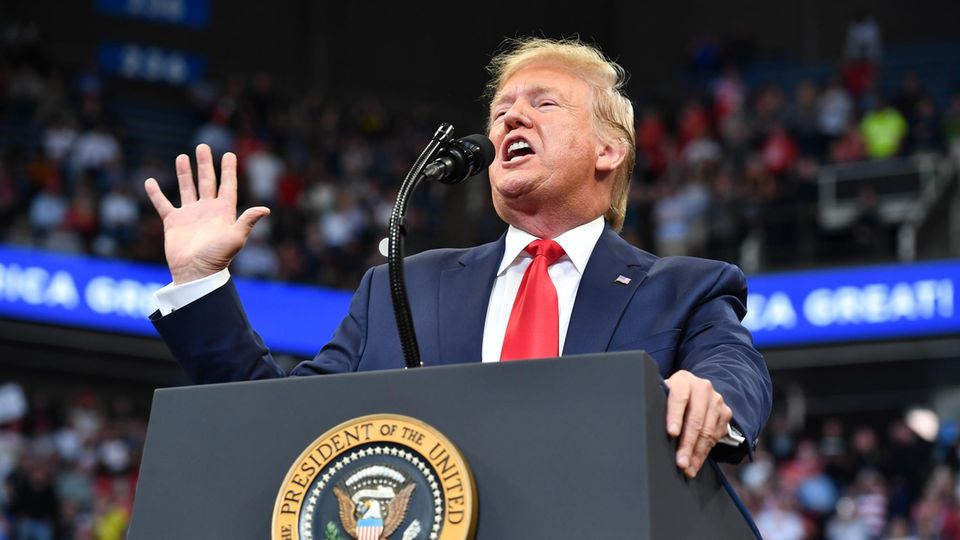 Donald Trump bei einer Rede in Kentucky Donald Trump bei einer Rede in Kentucky