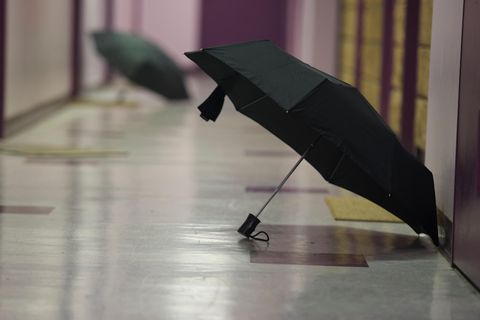 Was tun, wenn der Schirm nass ist? Ihn einfach aufgespannt in den Flur zu stellen, ist keine gute Idee.