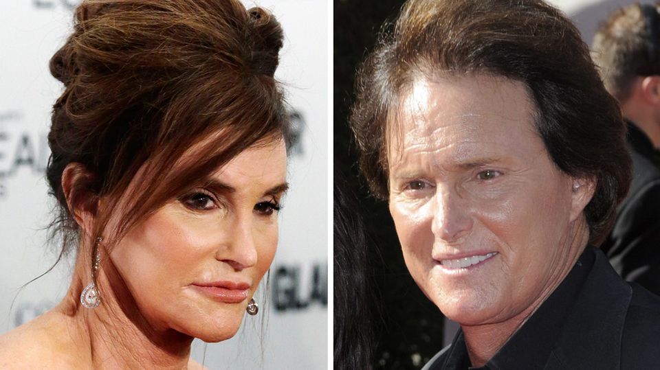 Caitlyn Jenner links und vor der Transition rechts Caitlyn Jenner links und vor der Transition rechts