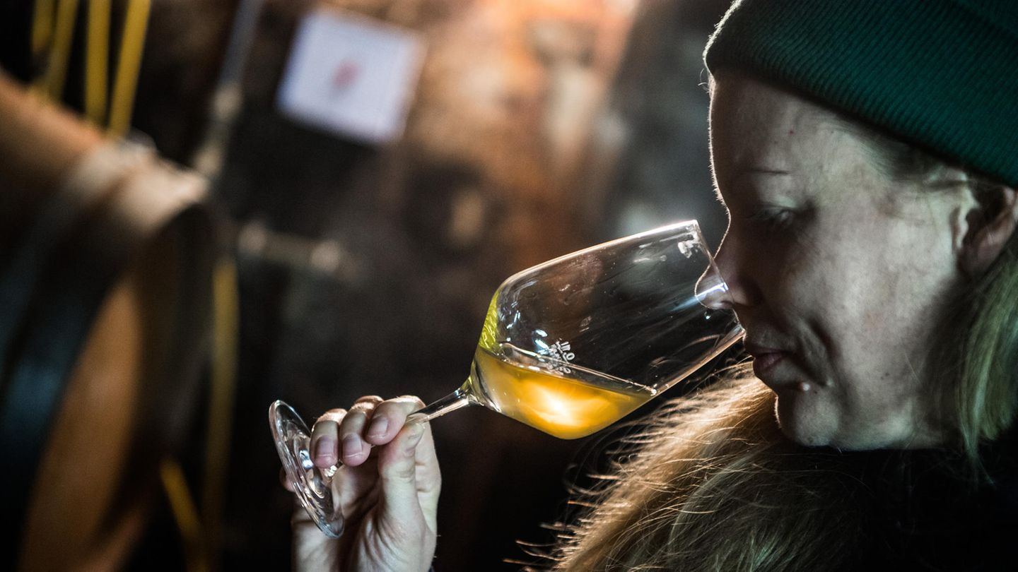 Als Hanneke Schönhals das Weingut ihres Vaters in Biebelnheim (Kreis Alzey-Worms) übernahm, legte sie 2016 ihren ersten Orange-Wein in ein Barrique-Fass.