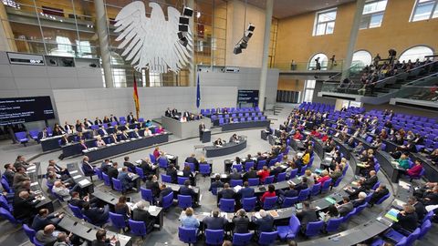 Der Plenarsaal des Bundestages