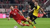 Klatsche  Auch wenn es hier anders aussieht, im Frühjahr 2019 kassierten Marco Reus und der BVB die Klatsche. Glatt mit 5:0 überrannten Robert Lewandowski und die Bayern den Konkurrenten, der in allen Belangen unterlegen war. Das Foul von Reus geschah auch aus Frust.