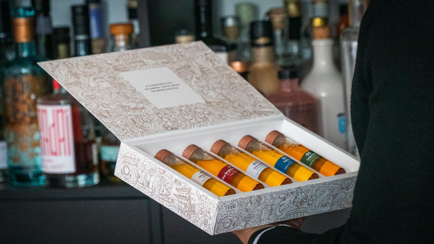 So sieht eine fertige Probier-Box aus. Der Großteil der Kunden nutzt diese als Geschenk und gar nicht zum Eigenkonsum.