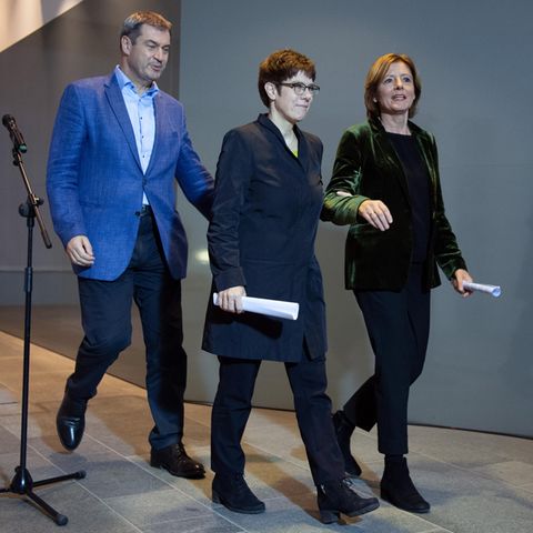 Grundrente-Kompromiss: Markus Söder, Annegret Kramp-Karrenbauer und Malu Dreyer sind zufrieden