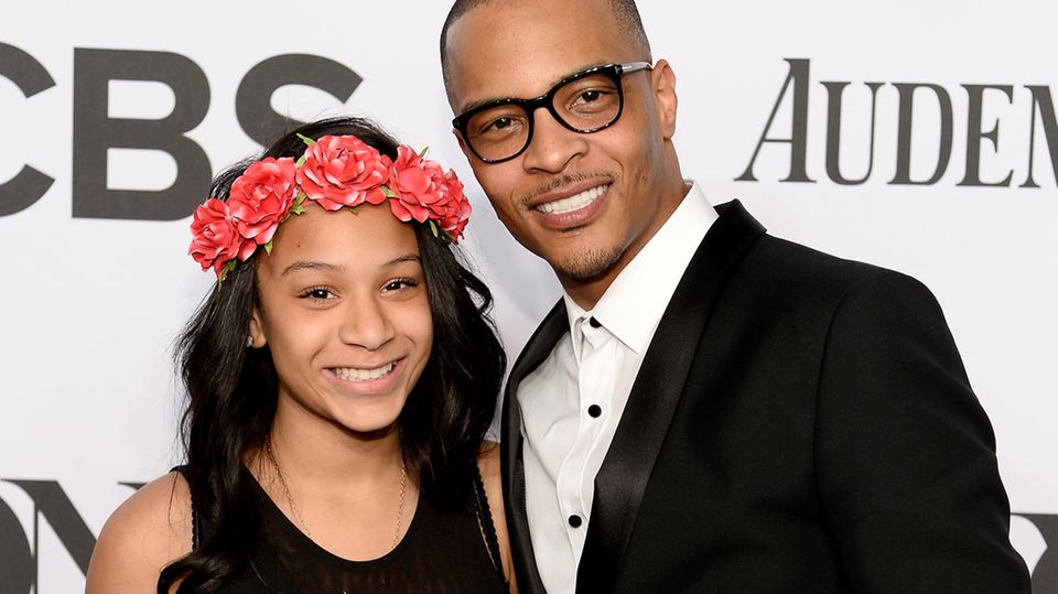 US-Rapper T.I. und seine Tochter Deyjah Harris 2014 bei den Tony Awards