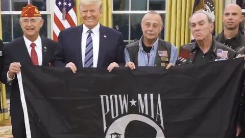 Trump genehmigt Flagge für Kriegsgefangene und Verschollene.