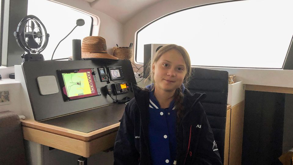 Greta Thunberg an Bord der "Vagabonde"