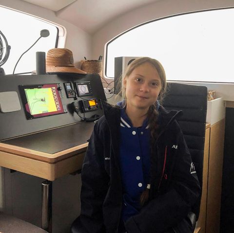 Greta Thunberg an Bord der "Vagabonde"