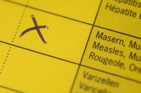 Impfpass mit Masern-Zeile