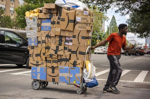 Paketbote in New York