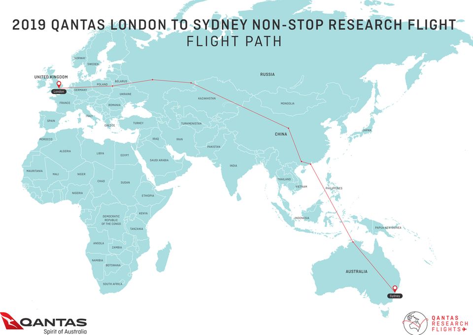 Testflug QF7879: Ultra-Langstrecke von London nach Sydney - Qantas schafft den Flug in Rekordzeit