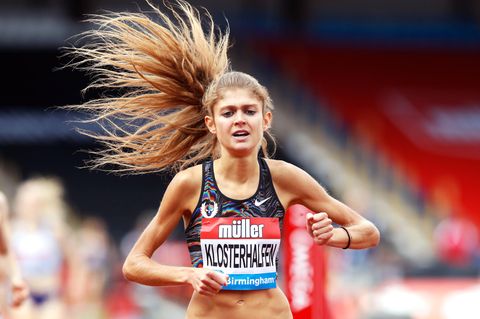 Konstanze Klosterhalfen bei einem Wettkampf in Birmingham