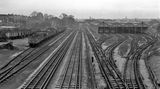 Die Aufnahme von 1962 zeigt das Depot von Highgate mit einem Kohlehof auf der linken Seite.