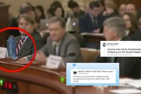 Impeachment gegen Trump: "Fox"-Moderatoren beleidigen US-Diplomaten, weil er Wasser trinkt – auf Twitter amüsieren sich die Zuschauer