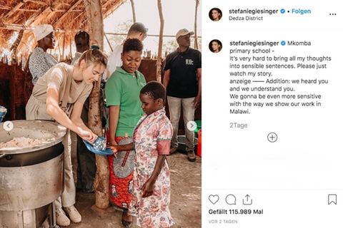 Stefanie Giesinger wird auf Instagram "White Saviorism" bezichtigt