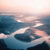 Die Saale, ein Nebenfluss der Elbe