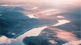Die Saale, ein Nebenfluss der Elbe