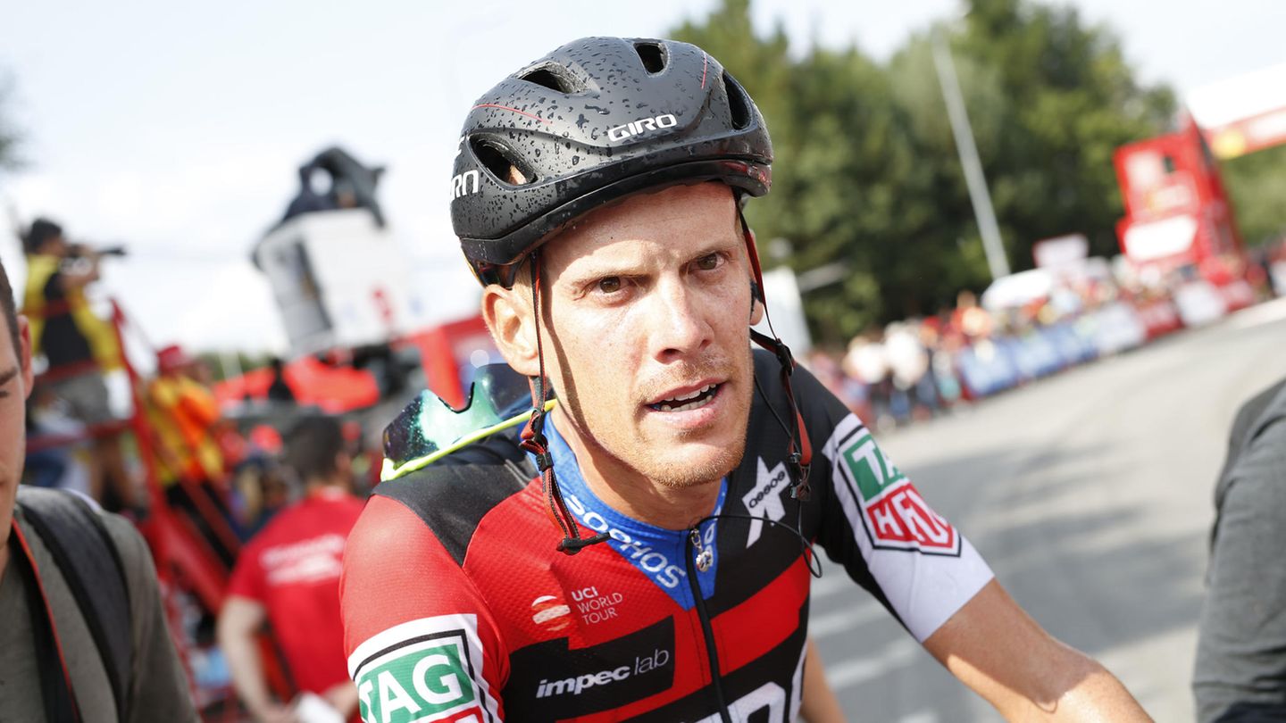 Alessandro DeMarchi nach seinem Etappensieg bei der Vuelta a Espana 2018