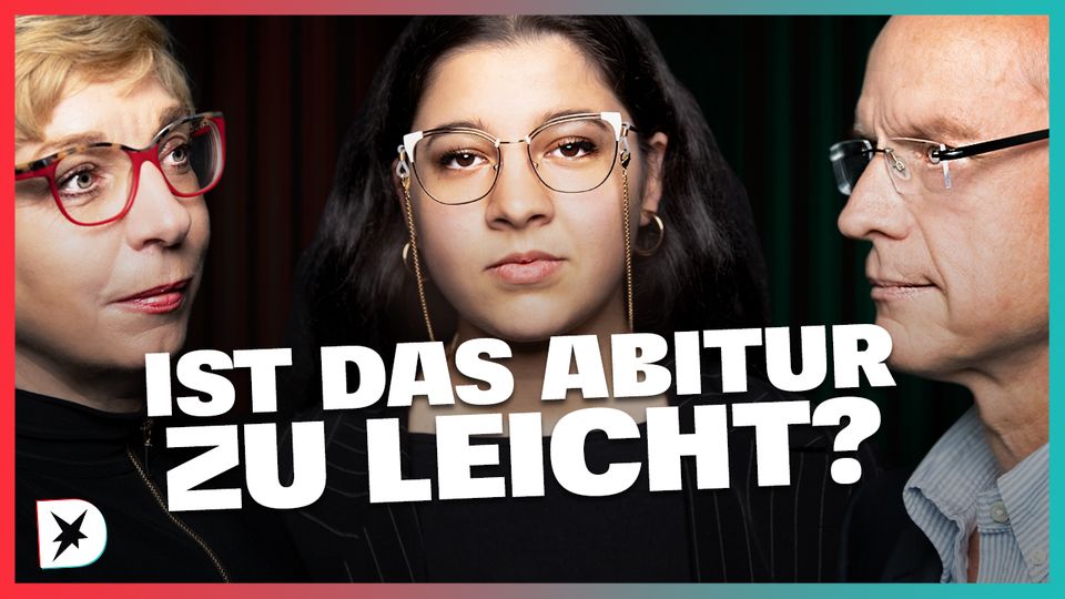 Ist das Abitur zu leicht oder zu schwer? Darüber diskutieren in der stern-DISKUTHEK eine Schülerin, ein Obsterstufenlehrer und die Vorsitzende des Philologenverbands DISKUTHEK-Thumbnail: Ist das Abitur zu leicht?