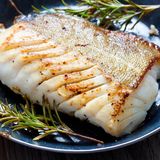 Kabeljau auf dem Teller