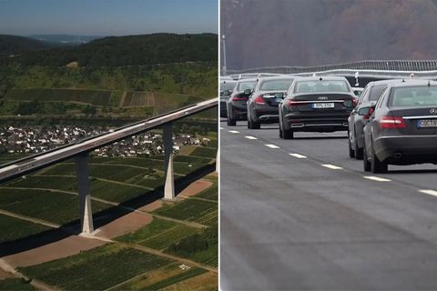 Umstrittenes Projekt: Hochmoselbrücke eröffnet: Hier fahren die ersten Autos über das 483-Millionen-Euro Projekt