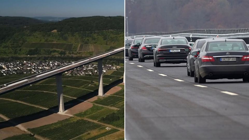 Umstrittenes Projekt: Hochmoselbrücke eröffnet: Hier fahren die ersten Autos über das 483-Millionen-Euro Projekt Umstrittenes Projekt: Hochmoselbrücke eröffnet: Hier fahren die ersten Autos über das 483-Millionen-Euro Projekt