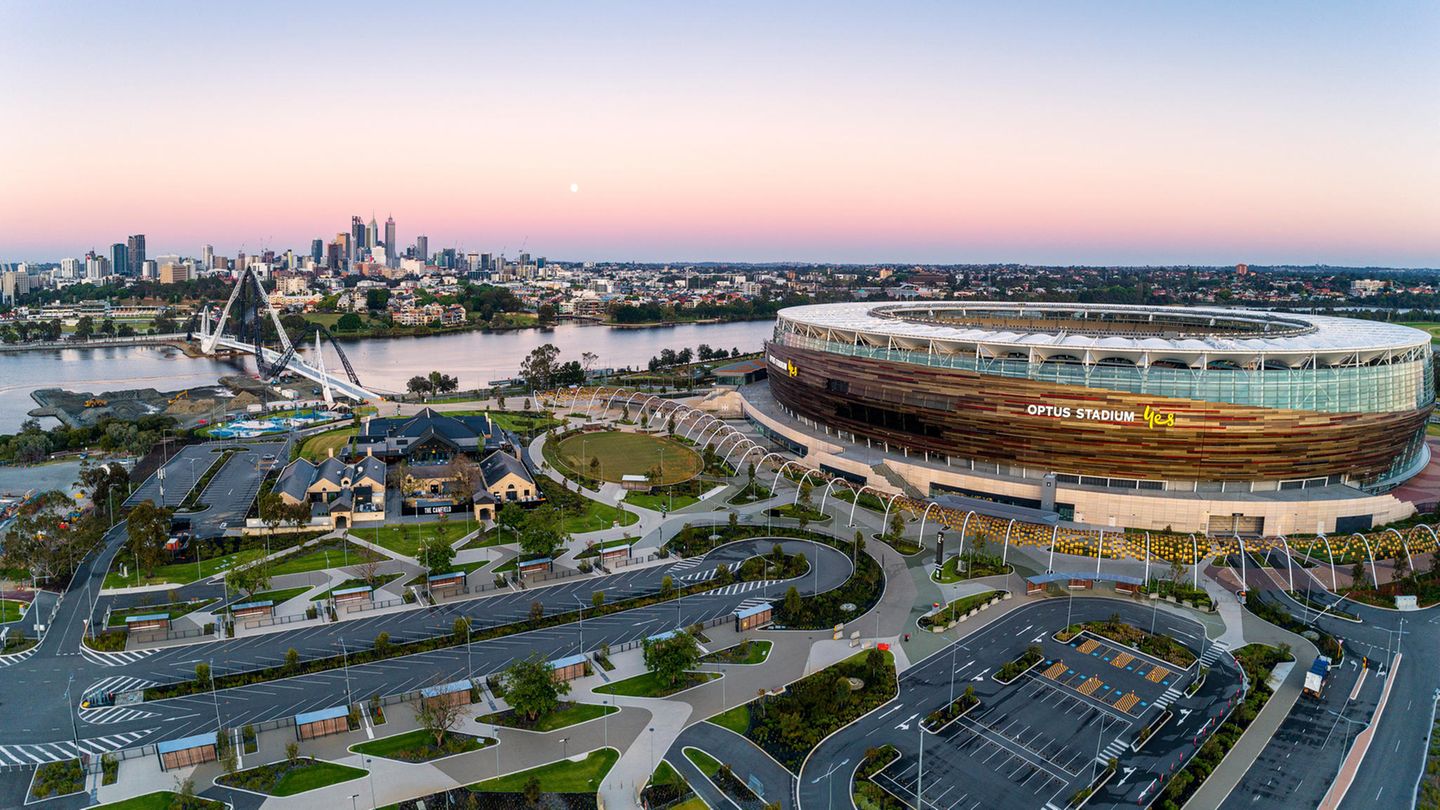Optus Stadium in Perth Optus Stadium in Perth