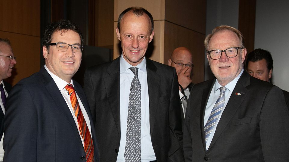 CDU-Politiker skizziert, wie Merz zum Kanzler werden könnte Christian von Stetten, Chef des Parlaments-Mittelstands, Friedrich Merz und Hans Michelbach
