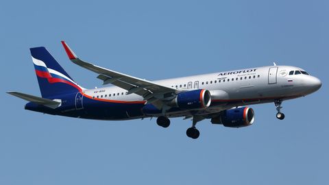 Der Zwischenfall mit dem Copiloten ereignete sich an Bord eines Airbus A320 der Aeroflot