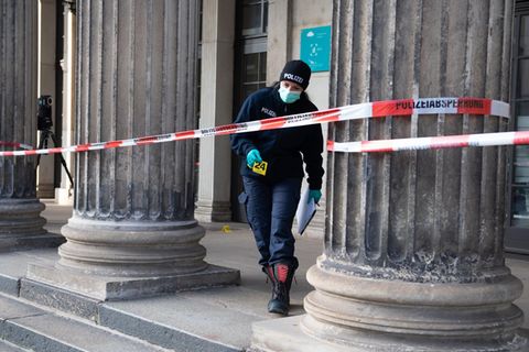 Spurensuche rund um das Residenzschloss in Dresden. Unbekannte sind in das Grüne Gewölbe eingebrochen