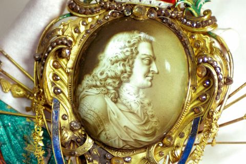 August der Starke auf einer Miniatur von 1722 aus dem Grünen Gewölbe