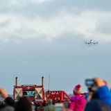 Die Super Guppy schwebte am Montag auf dem Mansfield Lahm Airport (MFD) im US-Bundesstaat Ohio ein und wurde von 1500 Zuschauern begrüßt.