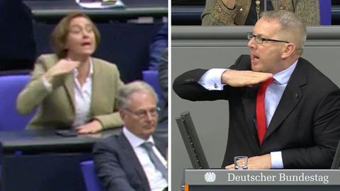 Beatrix von Storch(AfD) im Streit um die sogenannte Kopf-ab-Geste mit Johannes Kahrs (SPD)