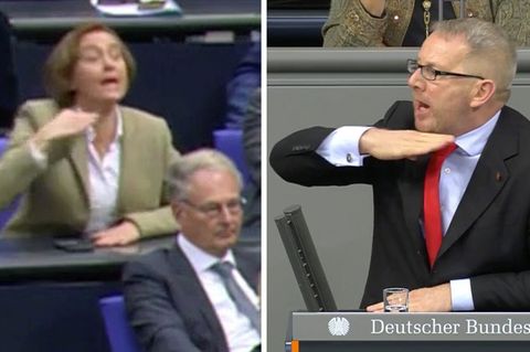 Beatrix von Storch(AfD) im Streit um die sogenannte Kopf-ab-Geste mit Johannes Kahrs (SPD)