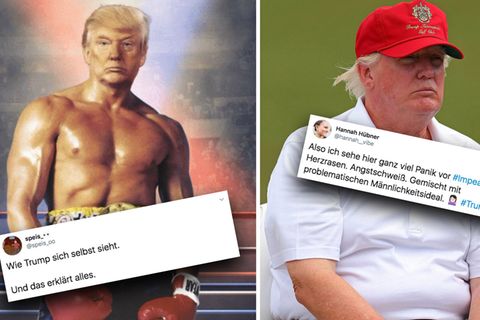 Donald Trump als Rocky: Der US-Präsident teilt diese Fotomontage kommentarlos auf Twitter.