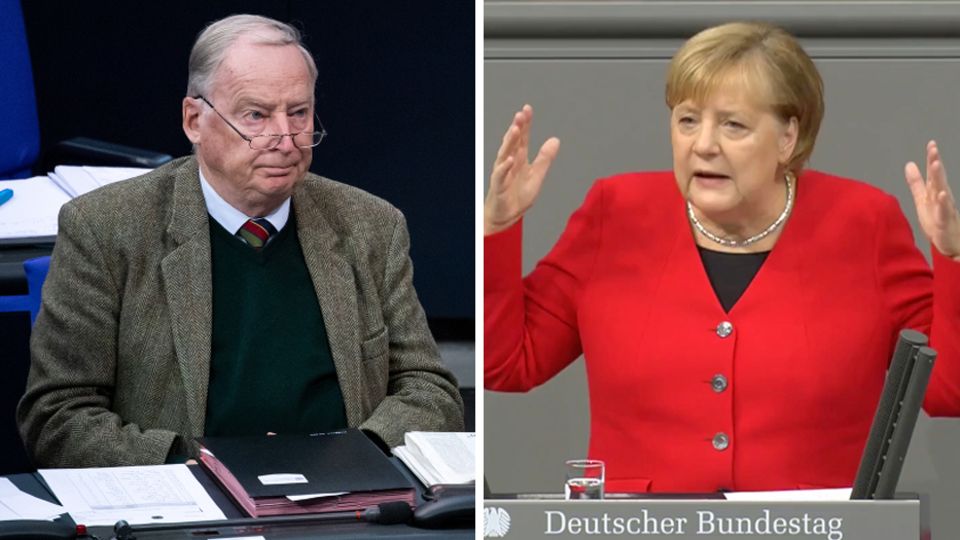 Gauland und Merkel: Sie haben unterschiedliche Auffassungen von der Meinungsfreiheit in Deutschland Gauland und Merkel: Sie haben unterschiedliche Auffassungen von der Meinungsfreiheit in Deutschland