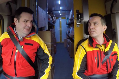 Arbeitsminister Hubertus Heil (SPD) unterwegs mit DHL