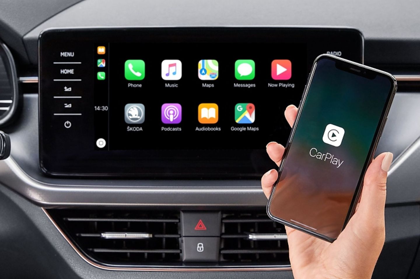 Die Einbindung des Smartphones via Apple CarPlay funktioniert problemlos