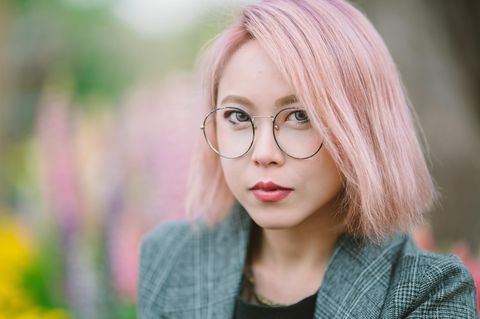 Frau mit Brille