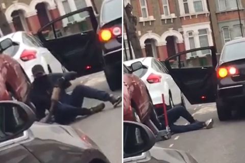 Bei diesem Diebstahl in London haben die die Diebe einen Wagenheber mitgebracht. 