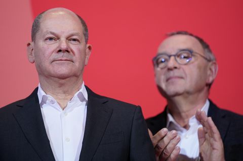 SPD-Politiker Olaf Scholz und Norbert Walter-Borjans