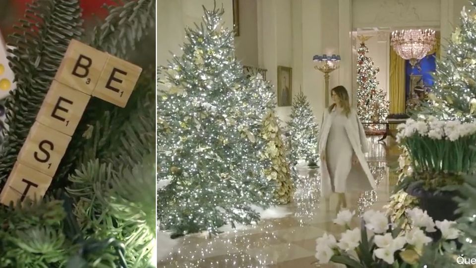 Melania Trump und Weihnachtsdeko
