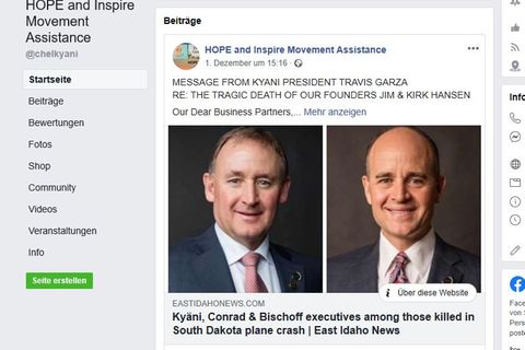 Auf Facebook ist die Trauer um die Familie aus Idahoe nach dem Flugzeugabsturz groß
