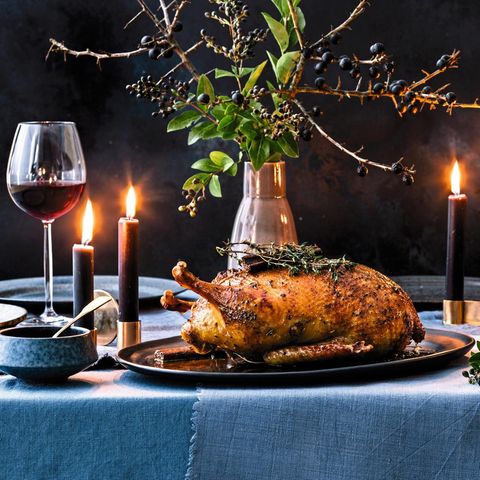 Weihnachtsmenü mit Ente