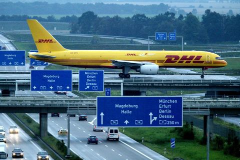 Eine Boeing 757 der Post-Express-Tochter DHL