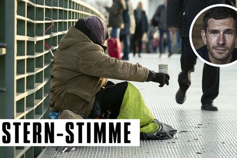 Ein Obdachloser in Berlin